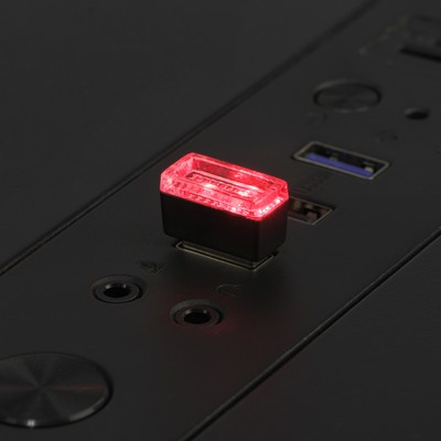 Подсветка в салон автомобиля, USB, красный
