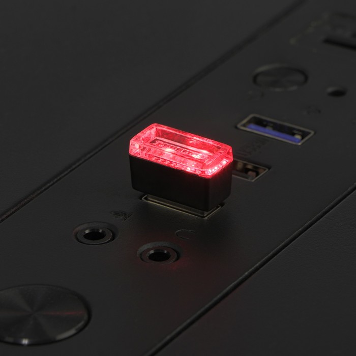 Подсветка в салон автомобиля, USB, красный - Фото 1