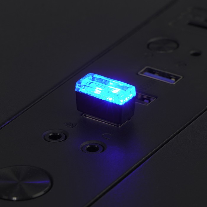 Подсветка в салон автомобиля, USB, синий - Фото 1