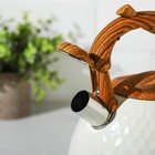 Чайник со свистком из нержавеющей стали Magistro Heat, 3 л, ТРС, индукция, ручка soft-touch, цвет белый - Фото 12