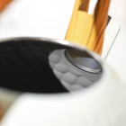 Чайник со свистком из нержавеющей стали Magistro Heat, 3 л, ТРС, индукция, ручка soft-touch, цвет белый - фото 4377834