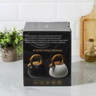 Чайник со свистком из нержавеющей стали Magistro Heat, 3 л, ТРС, индукция, ручка soft-touch, цвет белый - Фото 5