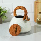 Чайник со свистком из нержавеющей стали Magistro Heat, 3 л, ТРС, индукция, ручка soft-touch, цвет белый - Фото 8