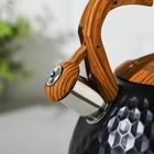 Чайник Magistro Heat, 3 л, ТРС, ручка soft-touch, со свистком, индукция, нержавеющая сталь, чёрный - Фото 9