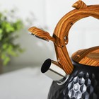 Чайник Magistro Heat, 3 л, ТРС, ручка soft-touch, со свистком, индукция, нержавеющая сталь, чёрный - Фото 10