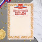 Благодарственное письмо "Символика РФ" листья, бумага, А4 - фото 10429420