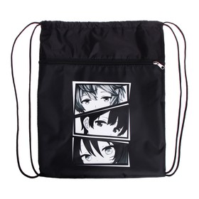 Мешок для обуви «Аниме глаза» (с карманом) 42×34 см