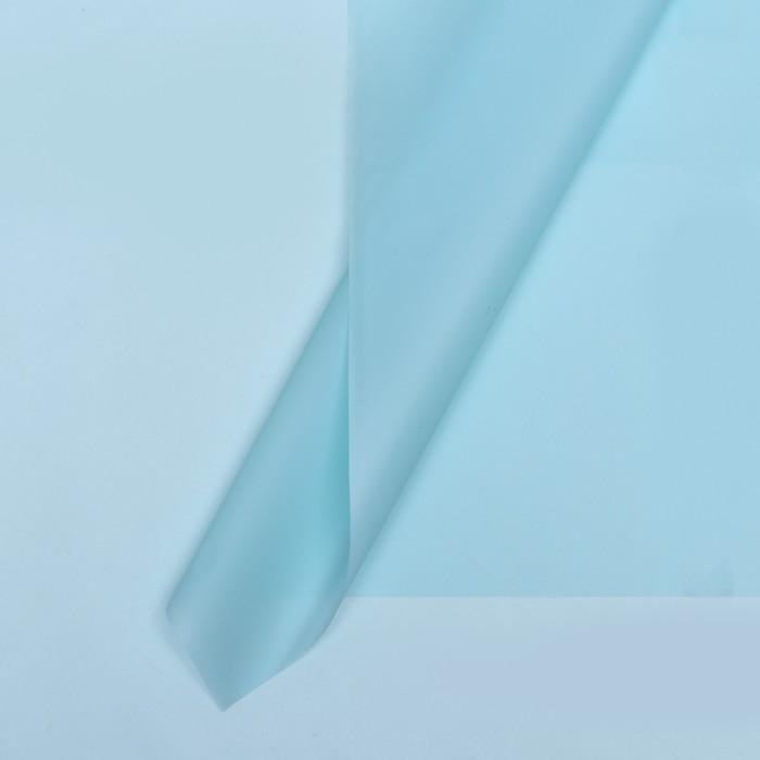 Пленка матовая однотонная, небесно - голубая №24, 58 х 58 см, 20 листов