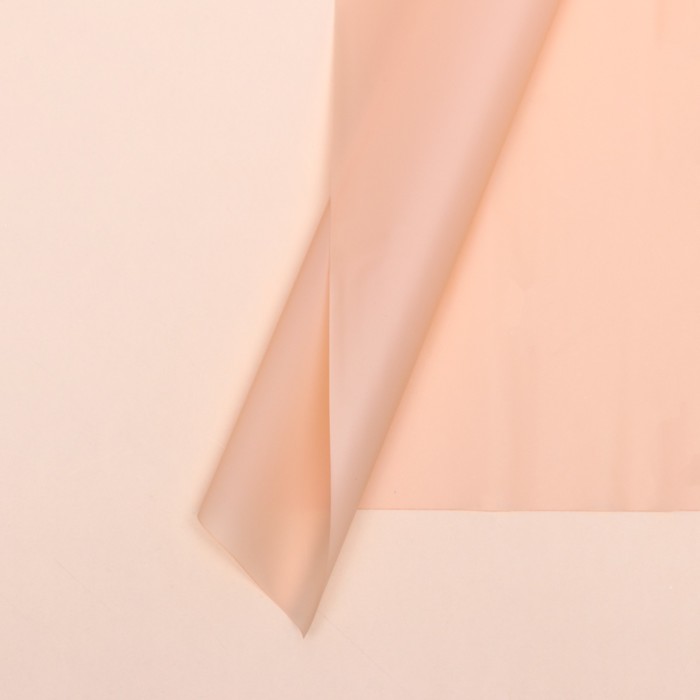 Пленка матовая однотонная, персиковая №27, 58 х 58 см, 20 листов