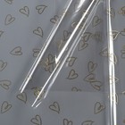 Пленка прозрачная "Сердечки" золотая №2, 58 х 58 см, 20 листов - фото 10429683