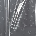 Пленка прозрачная "Сердечки", белая №11, 58 х 58 см, 20 листов - фото 10429689