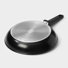 Сковорода Magistro Flame, d=28 см, h=5 см, ручка soft-touch, антипригарное покрытие, индукция, кованый алюминий, чёрная - Фото 6