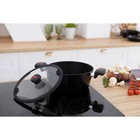 Кастрюля Magistro Flame, 2.3 л, d=20 см, h=8.8 см, крышка со сливом, антипригарное покрытие, индукция, алюминий, чёрная - Фото 8