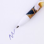 Ручка шариковая на выпускной пластиковая с колпачком «Лучшему выпускнику» синяя паста 0.5 мм - Фото 2
