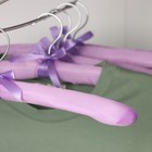 Плечики - вешалки для одежды мягкие «Атлас», 5 шт, 37,5×10×3 см, цвет сиреневый - Фото 4