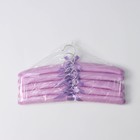 Плечики - вешалки для одежды мягкие «Атлас», 5 шт, 37,5×10×3 см, цвет сиреневый - Фото 5