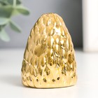 Сувенир керамика "Ёжик" золото 5х4,5х6,7 см - Фото 4
