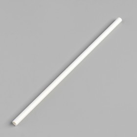 Трубочки бумажные "Уайт" белый, 19,5 см, диаметр 6 мм