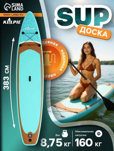 SUP доска надувная TOURING KELPIE 12.6", 383х80х15 см