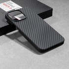 Чехол MYBIT для iPhone 13 Pro, кевларовый, противоударный, поддержка MagSafe, черный - фото 7122542