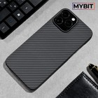 Чехол MYBIT для iPhone 13 Pro Max, кевларовый, противоударный, поддержка MagSafe, черный - Фото 1