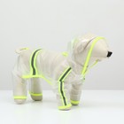 Дождевик-комбинезон для собак, р-р XS (ДС 20, ОГ 32 см, вес 1-3 кг), прозрачный-жёлтый - фото 7900283