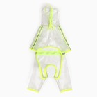 Дождевик - комбинезон для собак, размер XL, ДС 38, ОГ 52 см, вес 15-20 кг, прозрачный, жёлтый - Фото 9