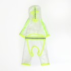 Дождевик - комбинезон для собак, размер XL, ДС 38, ОГ 52 см, вес 15-20 кг, прозрачный, жёлтый - Фото 10
