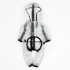 Дождевик - комбинезон для собак, размер 6XL, ДС 58, ОГ 86.5, ОШ 66 см, вес 50-60 кг, прозрачный - Фото 10