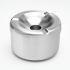 Пепельница из нержавеющей стали, 8×5.4 см, хром - Фото 2