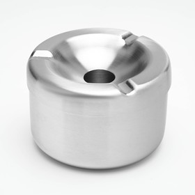 Пепельница из нержавеющей стали, 8×5.4 см, хром
