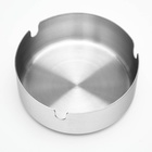 Пепельница из нержавеющей стали, d=8 см, хром - фото 38050521