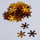 Пайетки «Снег» 20 г, цвет золото, 25 мм - фото 319415327