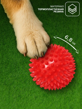 Игрушка «Мяч массажный», пластикат, микс цветов, 6.8 см