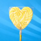 Карамель на палочке 'Лолли сердце двухцветное' 70г жёлтое - Фото 2
