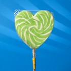 Карамель на палочке 'Лолли сердце двухцветное' 70г зелёное - Фото 2