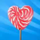 Карамель на палочке 'Лолли сердце двухцветное' 70г красное - фото 319415416