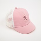 Бейсболка для девочки, цвет розовый, размер 46-48 - фото 11332412
