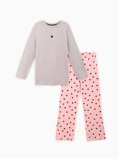 Пижама женская (лонгслив, брюки) KAFTAN Cute, размер 40-42