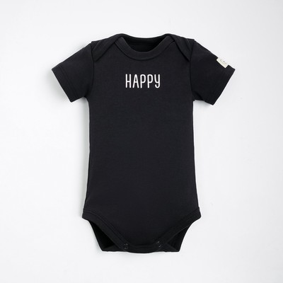 Боди детское «Крошка Я» BASIC LINE, рост 86-92 см, чёрное