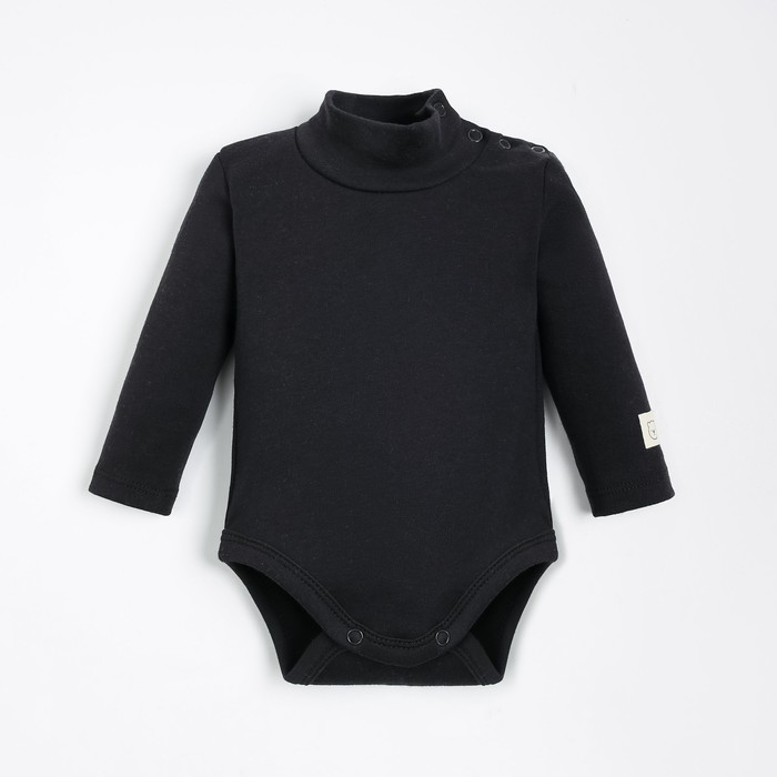 Боди-водолазка Крошка Я BASIC LINE, рост 68-74 см, чёрное - Фото 1