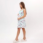 Ночная сорочка женская для беременных, цвет бирюзовый, размер 46 - Фото 3