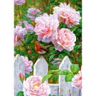 Ткань для вышивки лентами «Розы» - фото 294244914