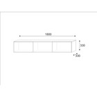 Тумба под ТВ подвесная «Клик Мебель. Инфинити», 1800×330×330 мм, цвет белая/белый матовый МДФ - Фото 2