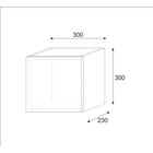 Полка модуль Инфинити 1, 300х250х300, Графит/Эйхория МДФ 9518295 - фото 71403