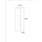 Шкаф навесной «Клик Мебель. Инфинити 2», 300×250×1280 мм, МДФ, цвет белый/белый - Фото 2