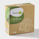 Набор для специй BellaTenero, солонка 60 мл, перечница 60 мл, салфетница, на бамбуковой подставке, фарфор, белый - Фото 9