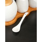 Набор фарфоровый для специй на бамбуковой подставке BellaTenero, 3 предмета: солонка 70 мл, перечница 70 мл, сахарница с ложкой 260 мл, белый - Фото 5