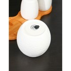 Набор фарфоровый для специй на бамбуковой подставке BellaTenero, 3 предмета: солонка 70 мл, перечница 70 мл, сахарница с ложкой 260 мл, белый - Фото 8