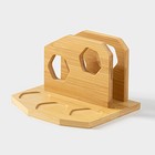 Набор для специй на деревянной подставке BellaTenero, 4 предмета: солонка 75 мл, перечница 75 мл, салфетница, ёмкость для зубочисток, цвет белый - Фото 4